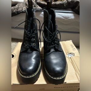 Dr. Martens Black Leather Lace-Up Boots
